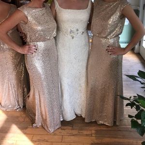 Gold bridesmaid dress